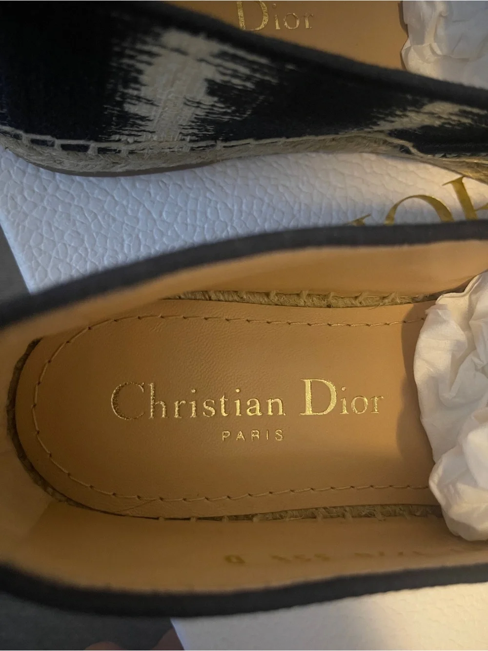 NWT Dior Granville Espadrilles, Deep Blue, 35.5